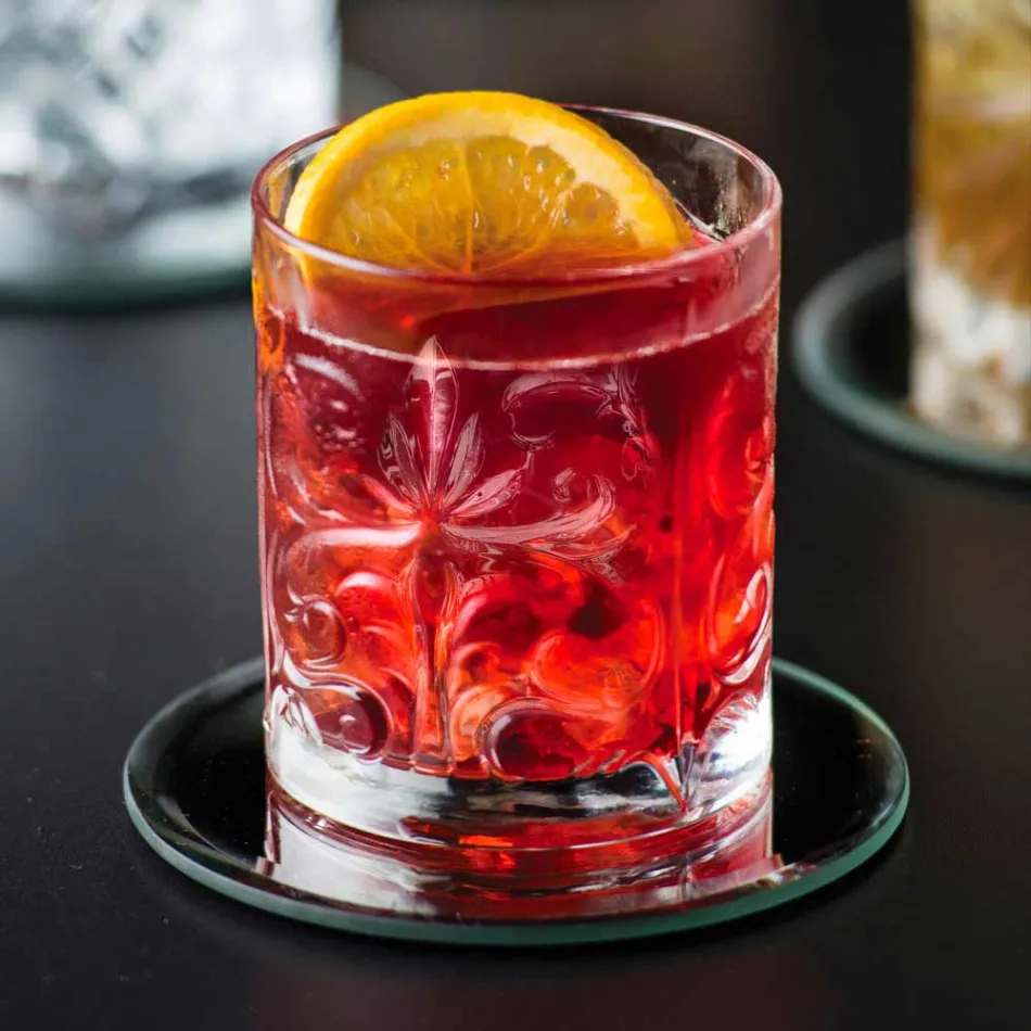 12 Bicchieri Double Old Fashioned Tumbler in Eco Cristallo di Lusso - Destino Viadurini