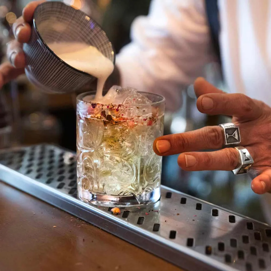 12 Bicchieri Double Old Fashioned Tumbler in Eco Cristallo di Lusso - Destino Viadurini