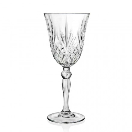 12 Calici Vino, Acqua, Cocktail in Cristallo Ecologico Stile Vintage - Cantabile Viadurini