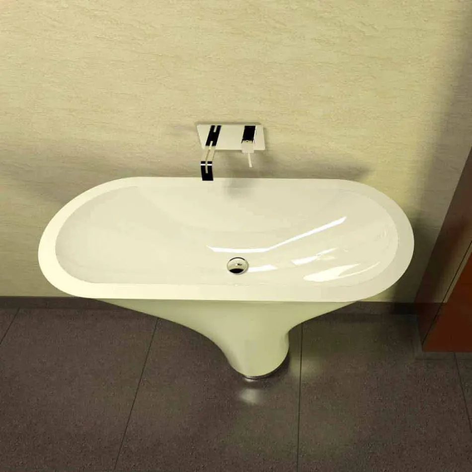 Lavabo Bagno Design Flounder Made in Italy Viadurini
