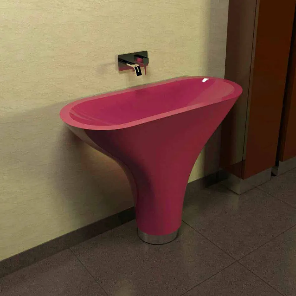 Lavabo Bagno Design Flounder Made in Italy Viadurini