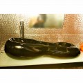 Lavabo da appoggio design moderno nero o fucsia Goldline