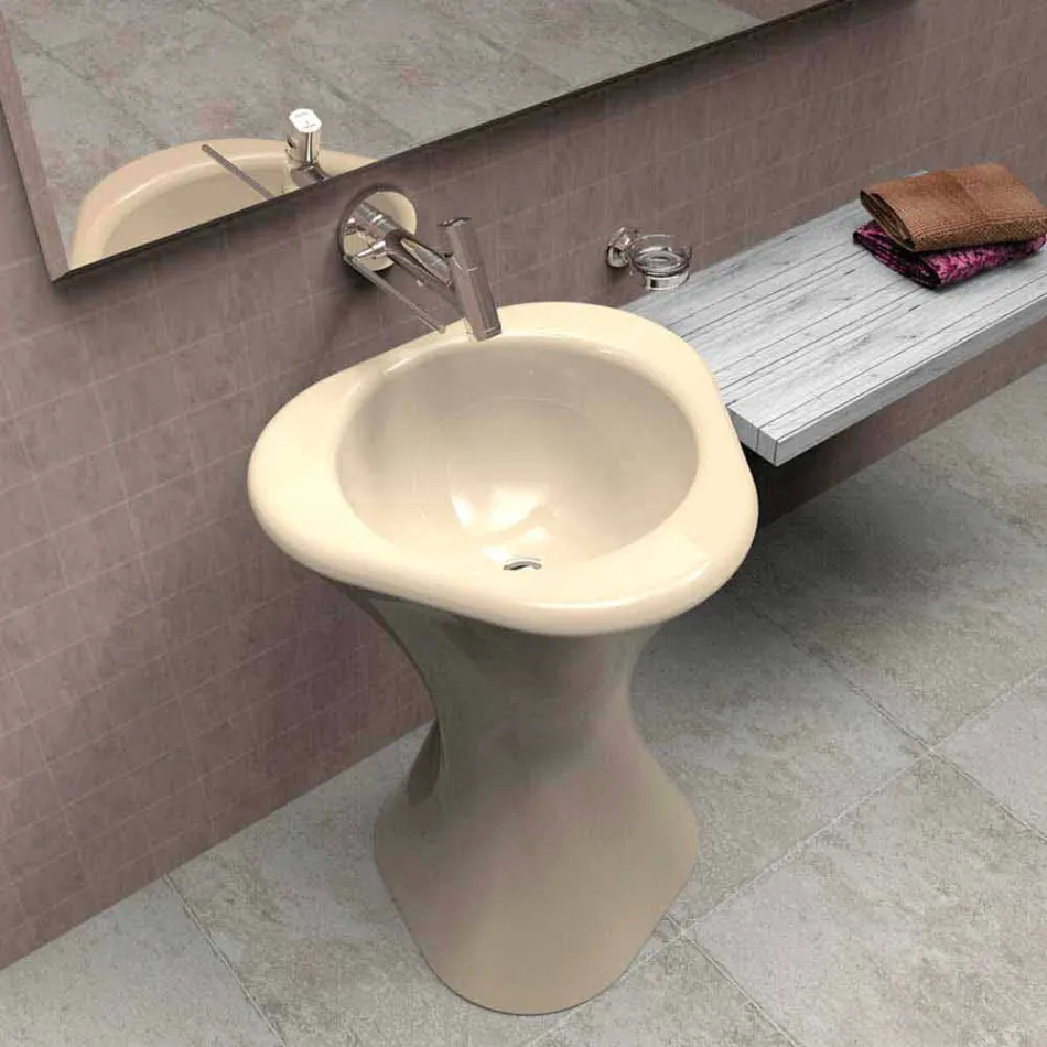 Lavabo Bagno Design Twister Made in Italy Viadurini