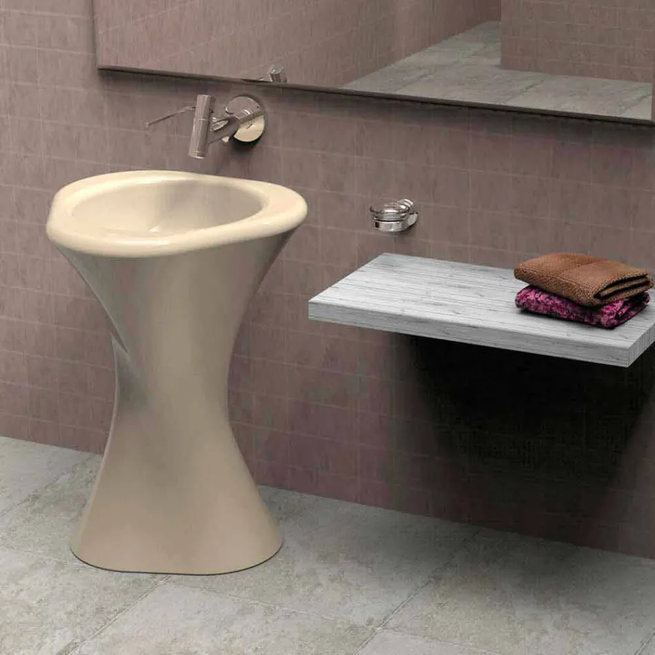 Lavabo Bagno Design Twister Made in Italy Viadurini