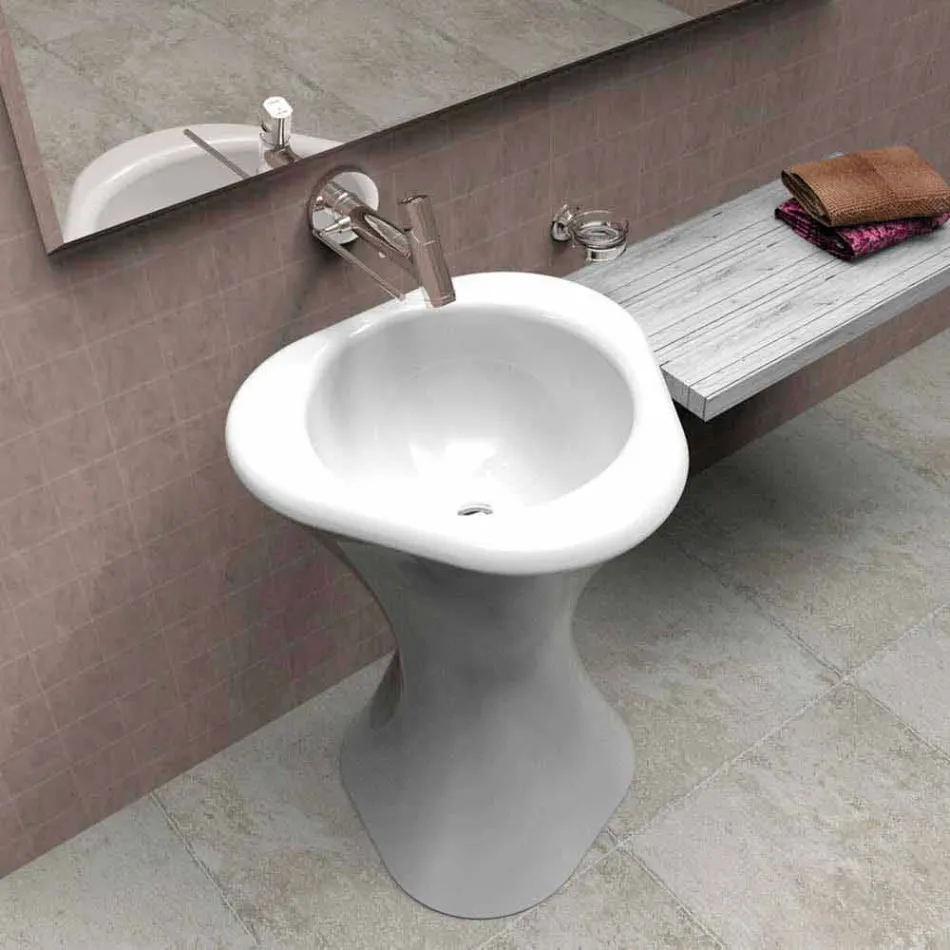 Lavabo Bagno Design Twister Made in Italy Viadurini