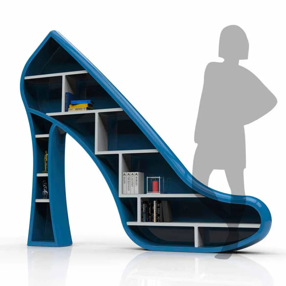 Libreria Design Lady Made in Italy Viadurini