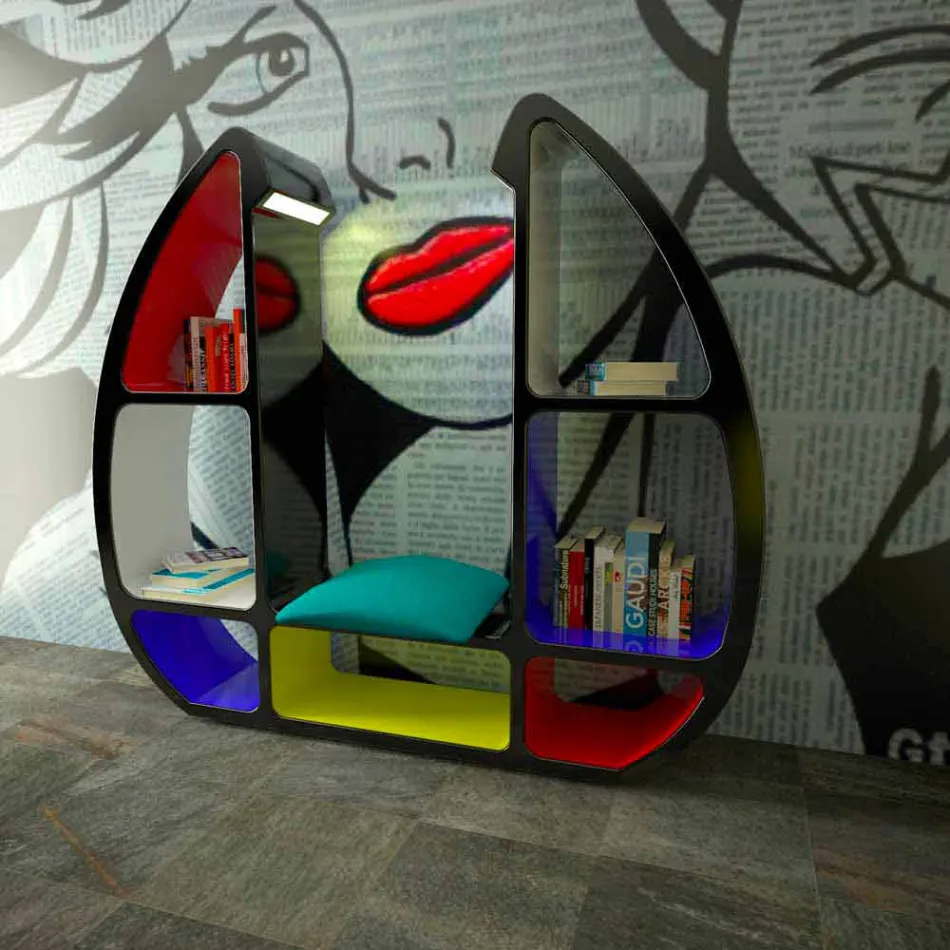 Libreria Moderna Shelley Made in Italy Viadurini