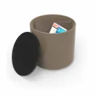 Pouf Contenitore/Tavolino Design Button Made in Italy Viadurini