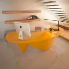 Scrivania Arredo Ufficio Sinuous Made in Italy Viadurini