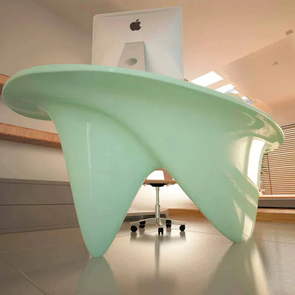 Scrivania Arredo Ufficio Sinuous Made in Italy Viadurini