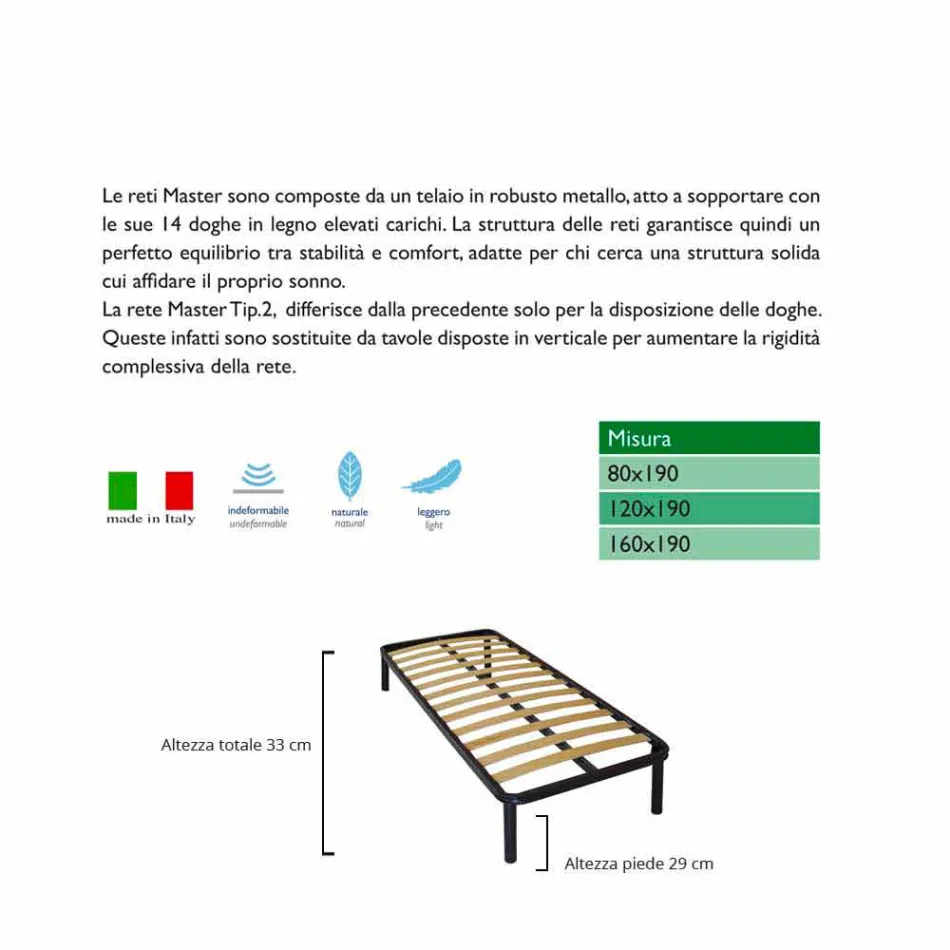 Rete Bio Comfort 1 Piazza e mezzo Viadurini