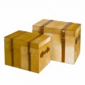 2 bauli design moderno in cavallino marrone chiaro Deii