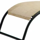 2 Chaise Longue Impilabili da Esterno in Metallo e Tessuto Made in Italy - Perlo Viadurini