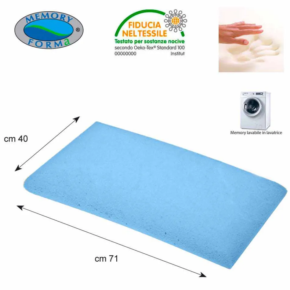 2 cuscini traspiranti in memory Bio Airsensitive fatti in Italia Viadurini