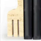2 Fermalibri in Marmo Travertino a Forma di Giraffa Made in Italy - Morra Viadurini