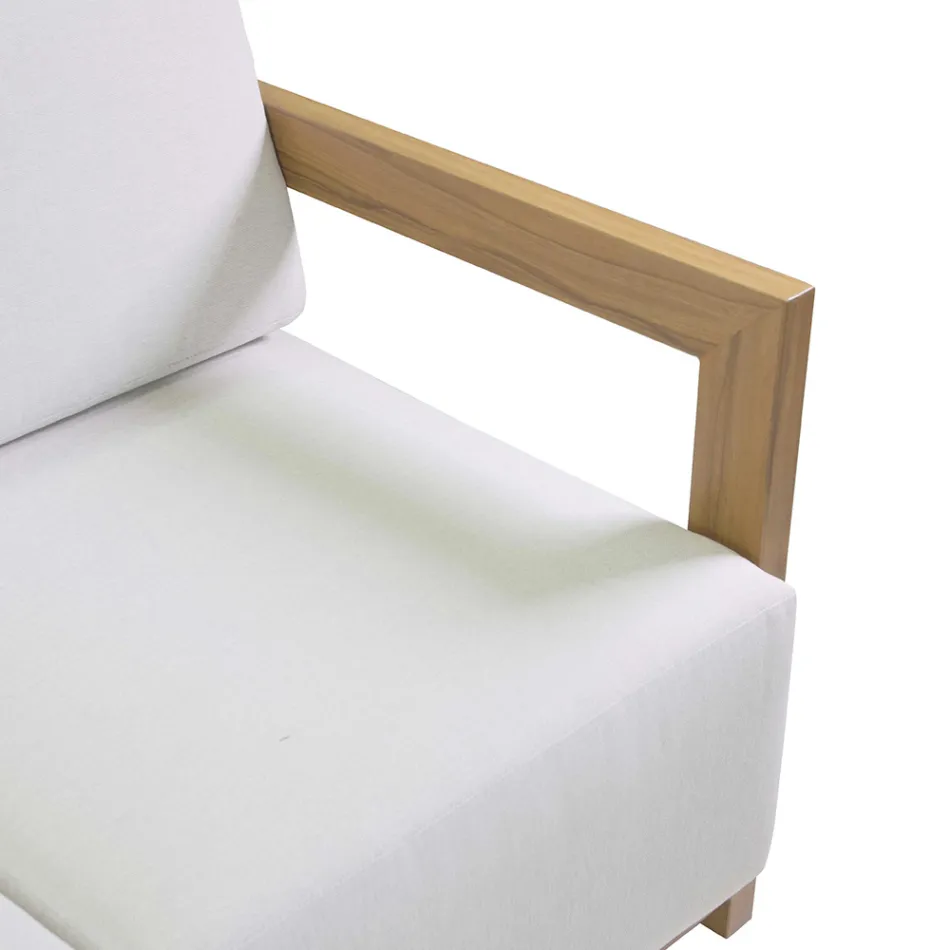 2 Poltrone con Tavolino in Alluminio con Trasferimento Termico Effetto Legno - Camper Viadurini