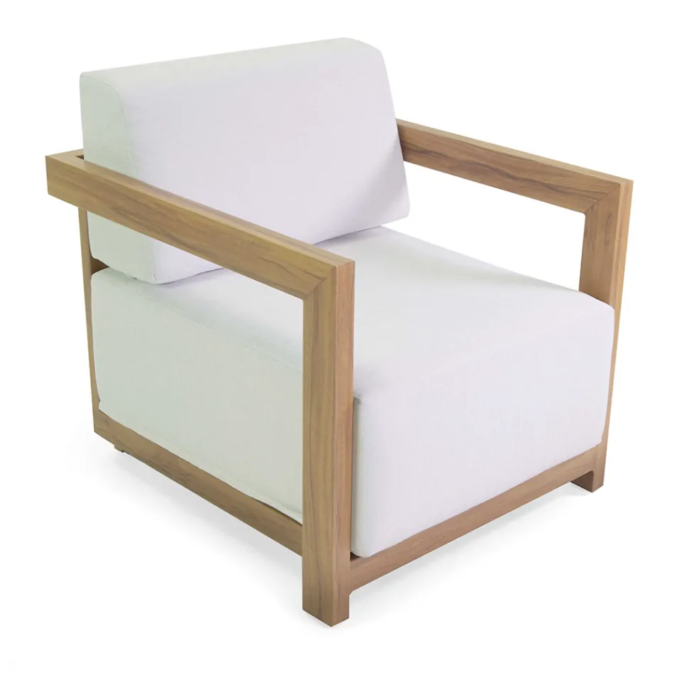 2 Poltrone con Tavolino in Alluminio con Trasferimento Termico Effetto Legno - Camper Viadurini