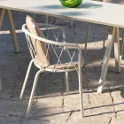 2 Poltrone da Esterno in Metallo Verniciato Impilabili Made in Italy - Adia Viadurini