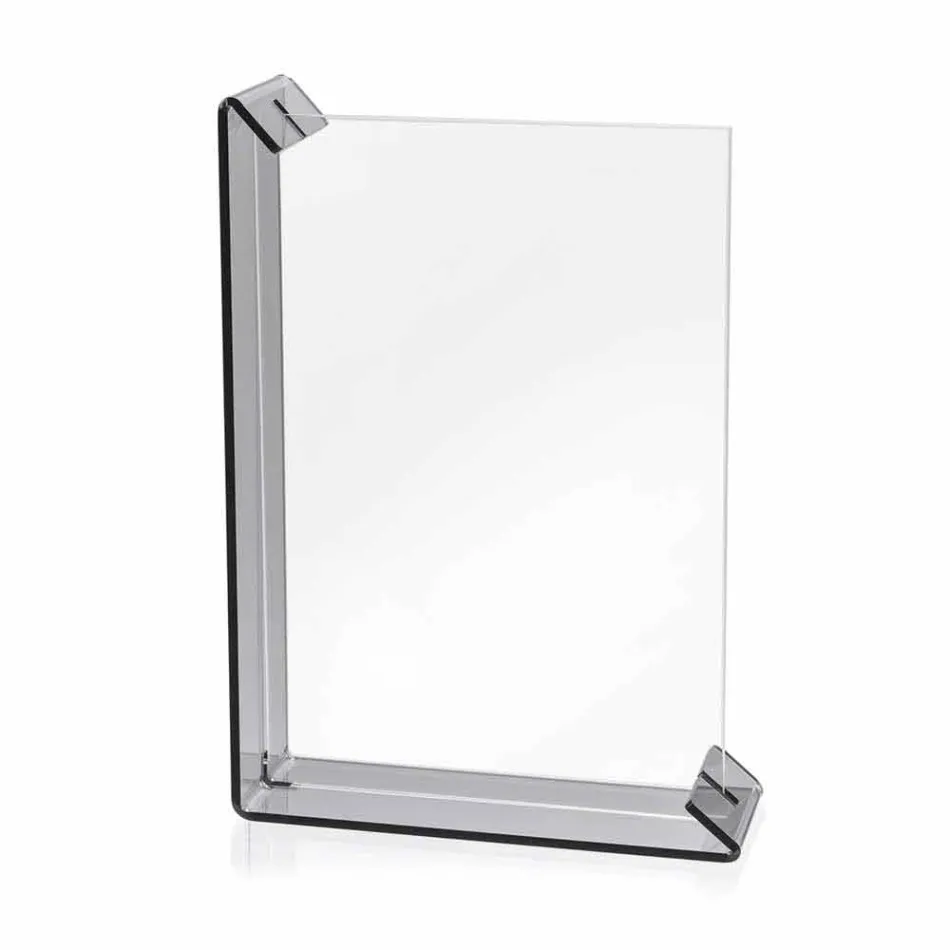 2 Portafoto Multiplo da Tavolo in Plexiglass Colorato o con Legno - Menelao Viadurini