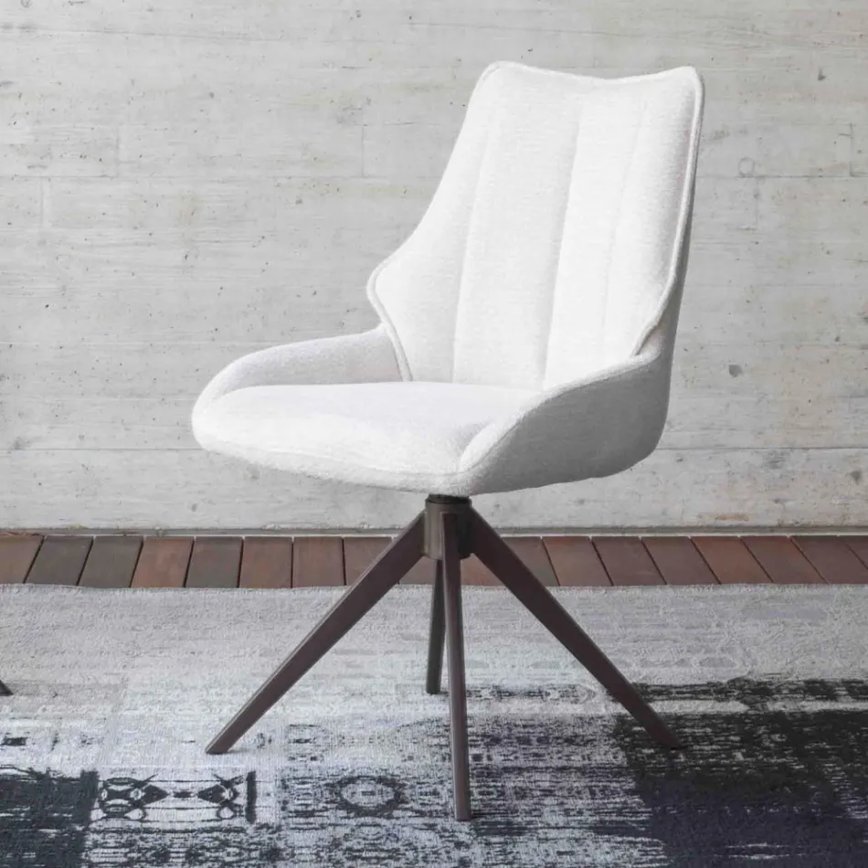 2 Sedie da Interno Metallo Bronzo Seduta Tessuto Bliss - Varen Viadurini
