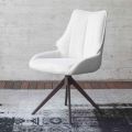 2 Sedie da Interno Metallo Bronzo Seduta Tessuto Bliss - Varen