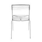 2 Sedie Impilabili in Plexiglass e Ferro Made in Italy - Timon Viadurini
