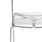 2 Sedie Impilabili in Plexiglass e Ferro Made in Italy - Timon Viadurini
