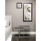2 tavolini design moderno in acciaio con piano in vetro Bubbi Viadurini