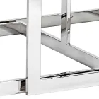 2 tavolini design moderno in acciaio con piano in vetro Bubbi Viadurini