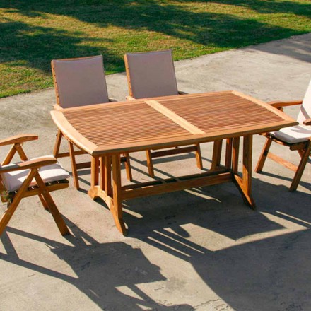 Tavolo Allungabile Amalfi Real Teak Viadurini