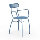 4 Poltrone da Giardino in Metallo di Diversi Colori Made in Italy - Siepe Viadurini