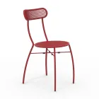 4 Sedie da Giardino in Metallo di Diversi Colori Made in Italy - Siepe Viadurini