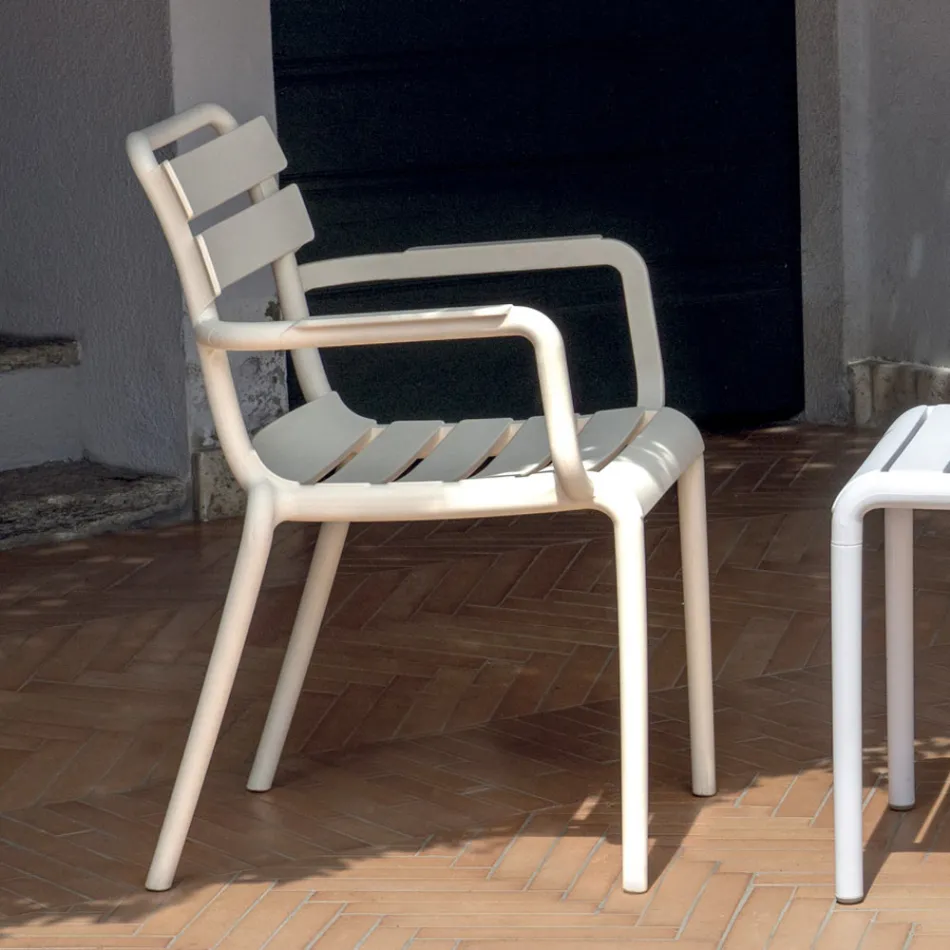 4 Sedie da Giardino in Polipropilene Resistente ai Raggi UV - Amarillis Viadurini