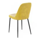 4 Sedie da Interno in Soft-touch di Diversi Colori e Gambe in Metallo - Hugo Viadurini