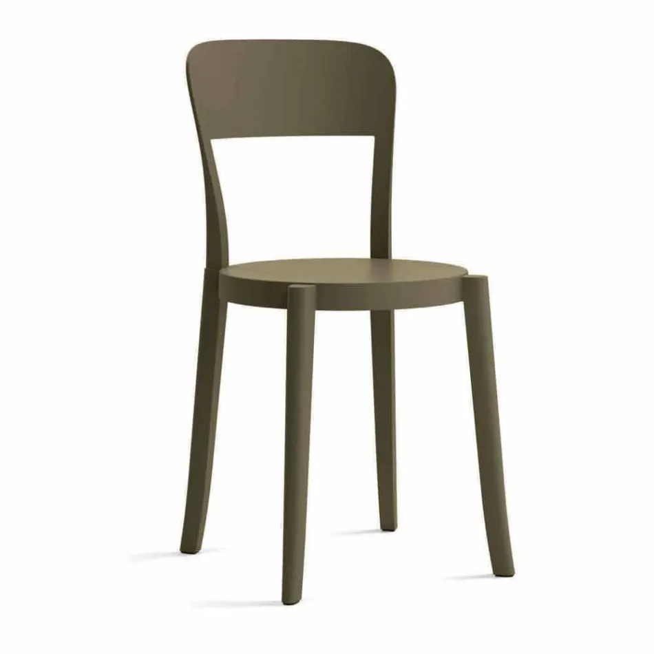 4 Sedie Impilabili da Esterno in Polipropilene di Design Made in Italy - Alexus Viadurini