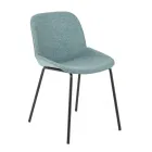 4 Sedie in Tessuto, Struttura in Polipropilene e Gambe in Metallo - Patchulli Viadurini