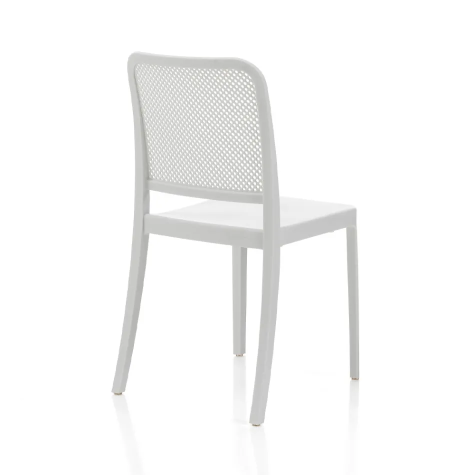 4 Sedie Indoor e Outdoor Impilabili in Polipropilene - Pavone Viadurini