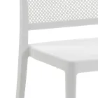 4 Sedie Indoor e Outdoor Impilabili in Polipropilene - Pavone Viadurini