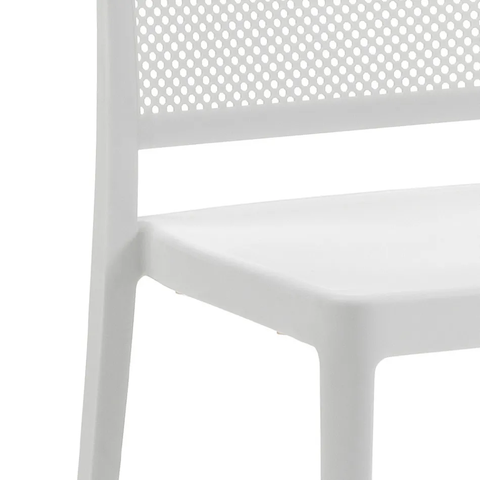 4 Sedie Indoor e Outdoor Impilabili in Polipropilene - Pavone Viadurini