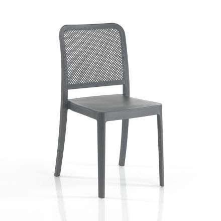 4 Sedie Indoor e Outdoor Impilabili in Polipropilene - Pavone Viadurini