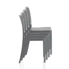 4 Sedie Indoor e Outdoor Impilabili in Polipropilene - Pavone Viadurini