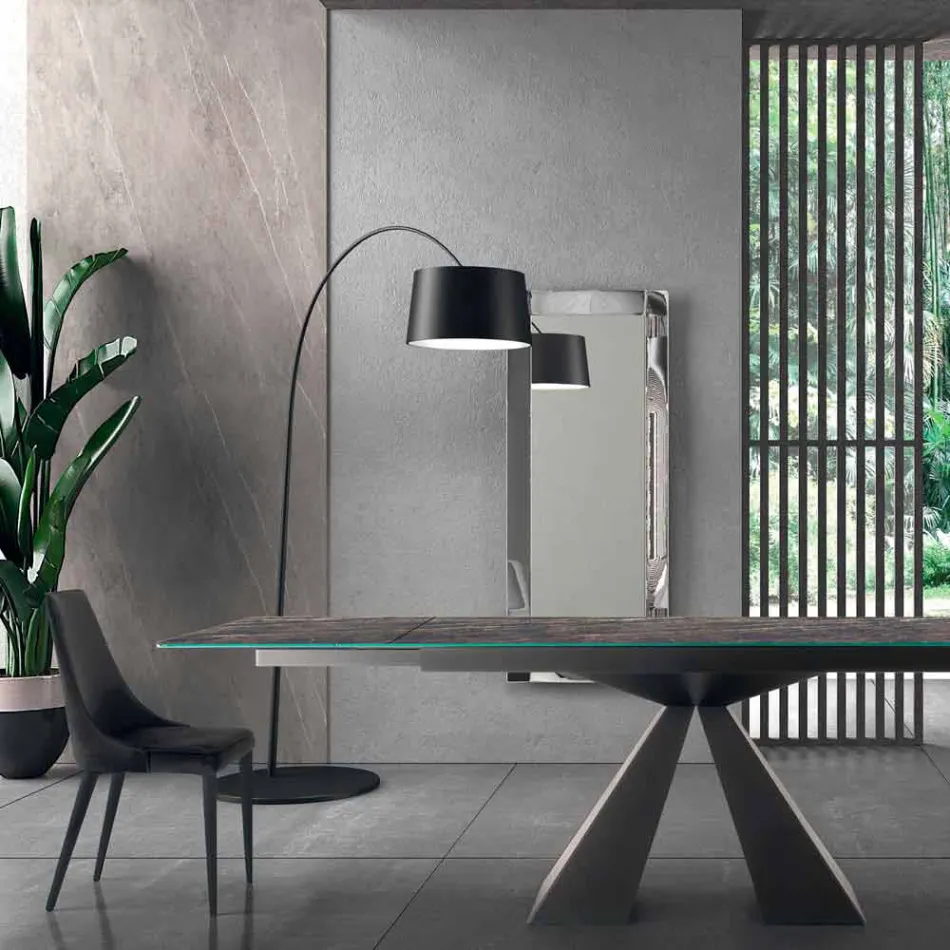 4 Sedie Moderne in Acciaio con Seduta in Velluto Imbottita Made in Italy – Nirvana Viadurini