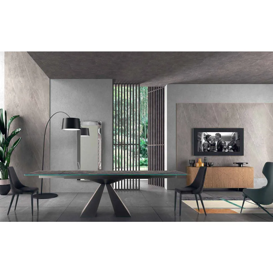 4 Sedie Moderne in Acciaio con Seduta in Velluto Imbottita Made in Italy – Nirvana Viadurini