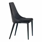 4 Sedie Moderne in Acciaio con Seduta in Velluto Imbottita Made in Italy – Nirvana Viadurini