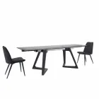 4 Sedie per Sala da Pranzo Imbottite Rivestite in Velluto Made in Italy – Granella Viadurini