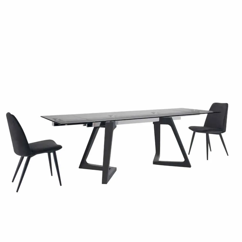 4 Sedie per Sala da Pranzo Imbottite Rivestite in Velluto Made in Italy – Granella Viadurini