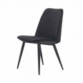 4 Sedie per Sala da Pranzo Imbottite Rivestite in Velluto Made in Italy – Granella