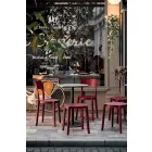4 Sgabelli da Esterno Impilabili Design in Polipropilene Made in Italy - Anona Viadurini