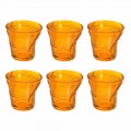 12 Tazzine Bicchieri Accartocciati da Caffè in Vetro Design Colorato - Sarabi
