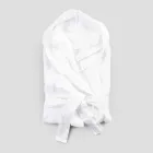 Accappatoio Bianco di Lino Pesante con Cappuccio Lusso Italiano - Palace Viadurini